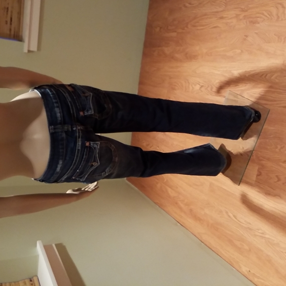 Silver Pioneer Style Dark Blue Bootcut Lightly Distressed Jeans Size 30 - Picture 4 of 9